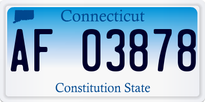 CT license plate AF03878