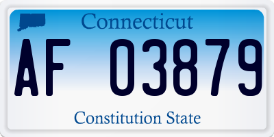 CT license plate AF03879