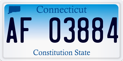 CT license plate AF03884