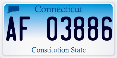 CT license plate AF03886
