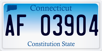 CT license plate AF03904