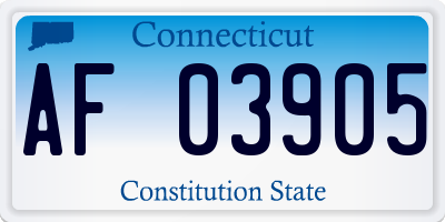 CT license plate AF03905