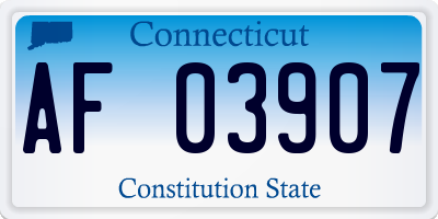 CT license plate AF03907