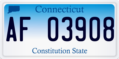 CT license plate AF03908