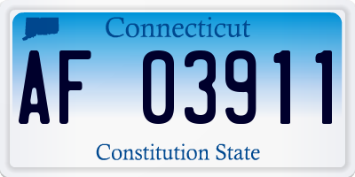 CT license plate AF03911