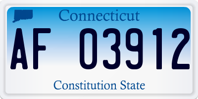 CT license plate AF03912