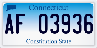 CT license plate AF03936