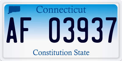 CT license plate AF03937