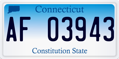 CT license plate AF03943