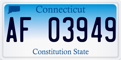 CT license plate AF03949