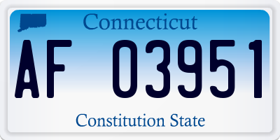 CT license plate AF03951