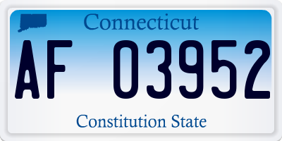 CT license plate AF03952