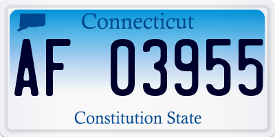 CT license plate AF03955