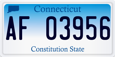 CT license plate AF03956