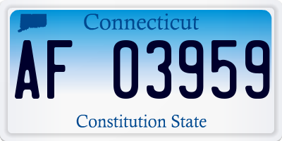 CT license plate AF03959