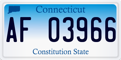 CT license plate AF03966