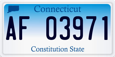 CT license plate AF03971