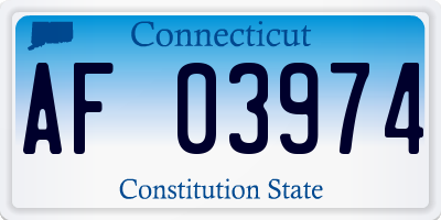 CT license plate AF03974