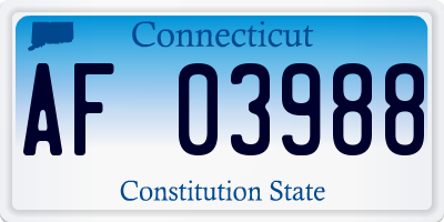 CT license plate AF03988