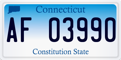 CT license plate AF03990