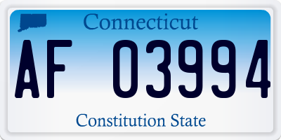 CT license plate AF03994