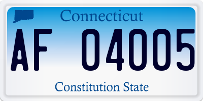 CT license plate AF04005