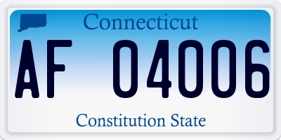 CT license plate AF04006