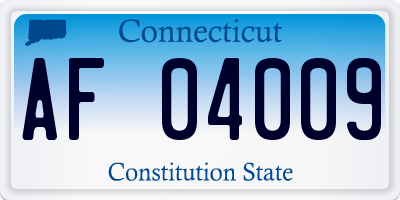 CT license plate AF04009