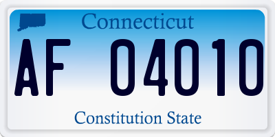 CT license plate AF04010