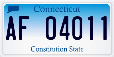 CT license plate AF04011