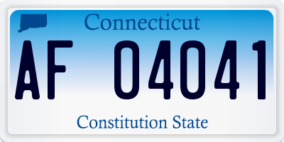 CT license plate AF04041