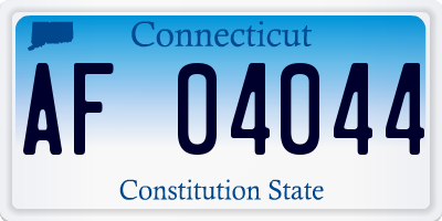 CT license plate AF04044