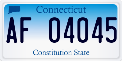 CT license plate AF04045