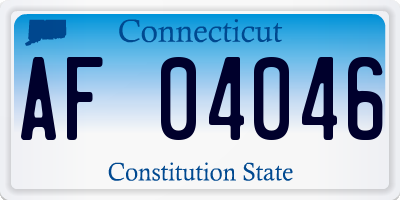 CT license plate AF04046