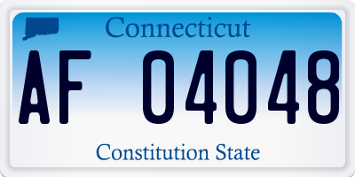 CT license plate AF04048