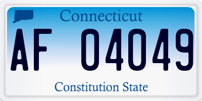 CT license plate AF04049