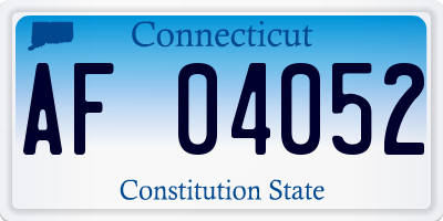 CT license plate AF04052