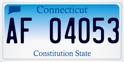 CT license plate AF04053