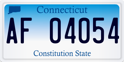 CT license plate AF04054