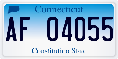 CT license plate AF04055