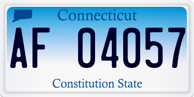 CT license plate AF04057