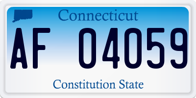 CT license plate AF04059