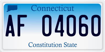 CT license plate AF04060