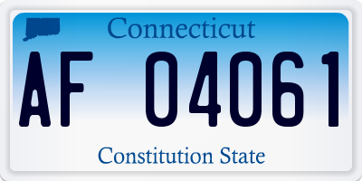 CT license plate AF04061