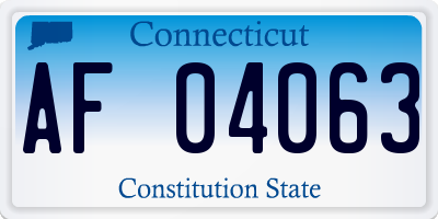 CT license plate AF04063