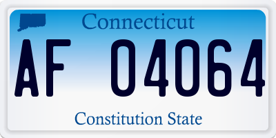 CT license plate AF04064