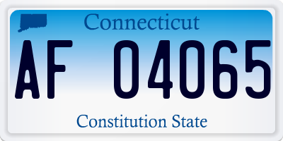 CT license plate AF04065