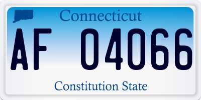 CT license plate AF04066