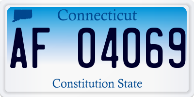 CT license plate AF04069