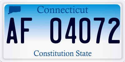 CT license plate AF04072